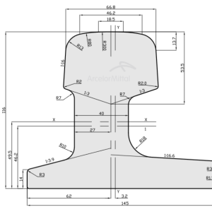 Steel Rail 49E1A3 EN 13674-2