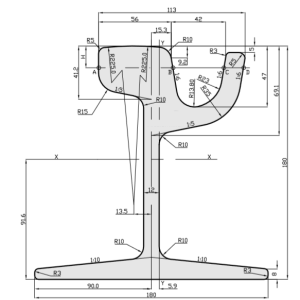 Steel Rail 59R1 EN 14811