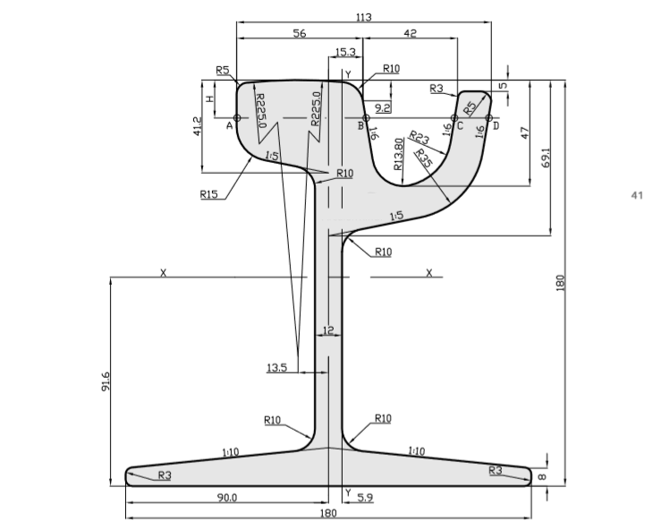 Steel Rail 59R1 EN 14811