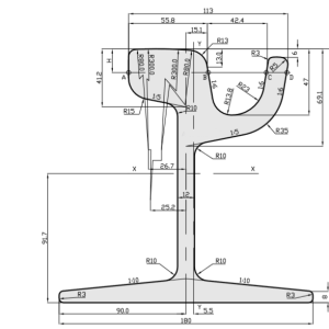 Steel Rails 59R2 EN 14811