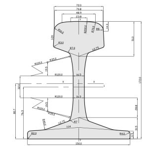 Steel Rails 60E2 EN 13674-1